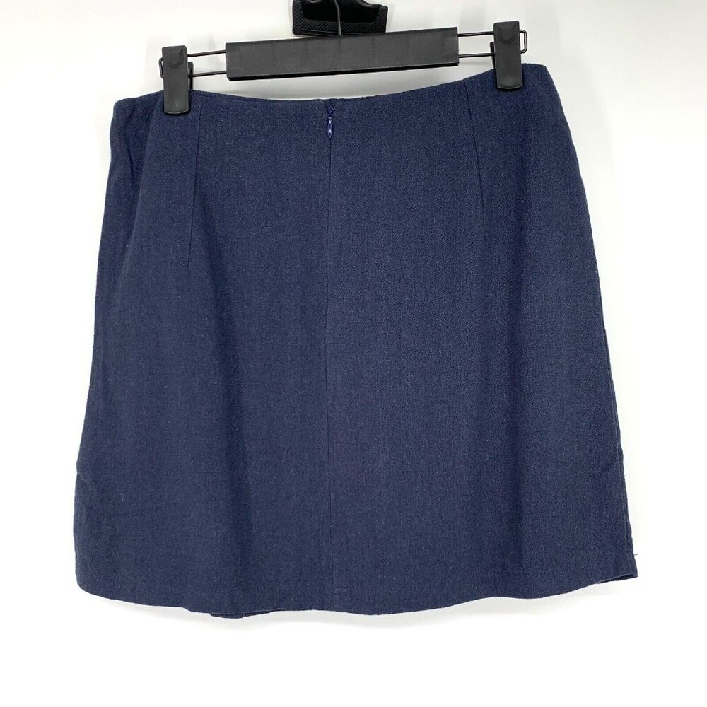 Umgee Skirt Navy Blue Embroidered Floral Bird Mini Boho - Picture 8 of 11